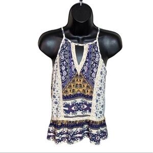 XHILARATION print camisole tank top XS